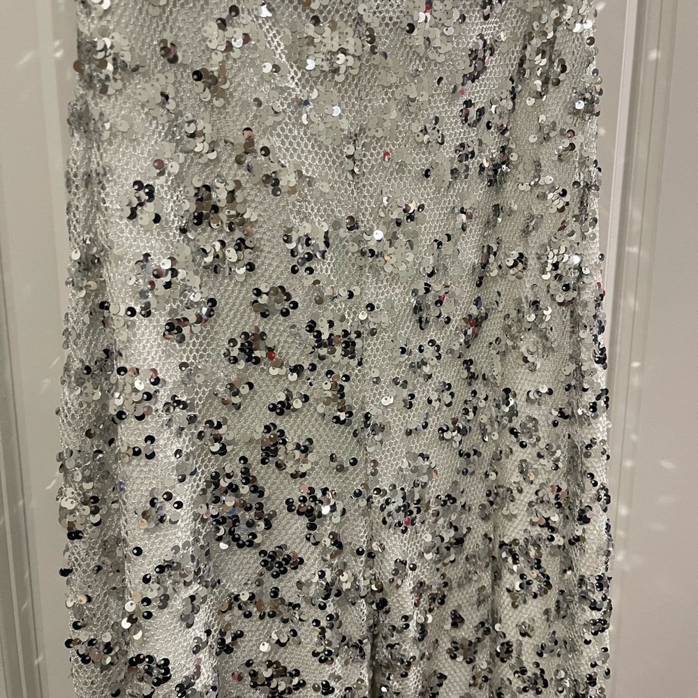 12th Tribe Silver Sequin Boot Cut Jumpsuit - Picture 5 of 7